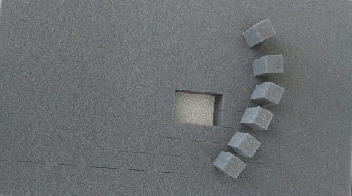 Pre-cut packaging cubes
